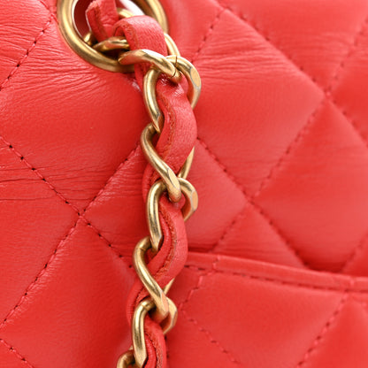 Chanel Lambskin Quilted Mini Rectangular Flap Red 11 of 12