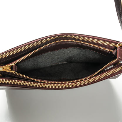 Celine Lambskin Large Trio Crossbody Bag Burgundy 5 of 6