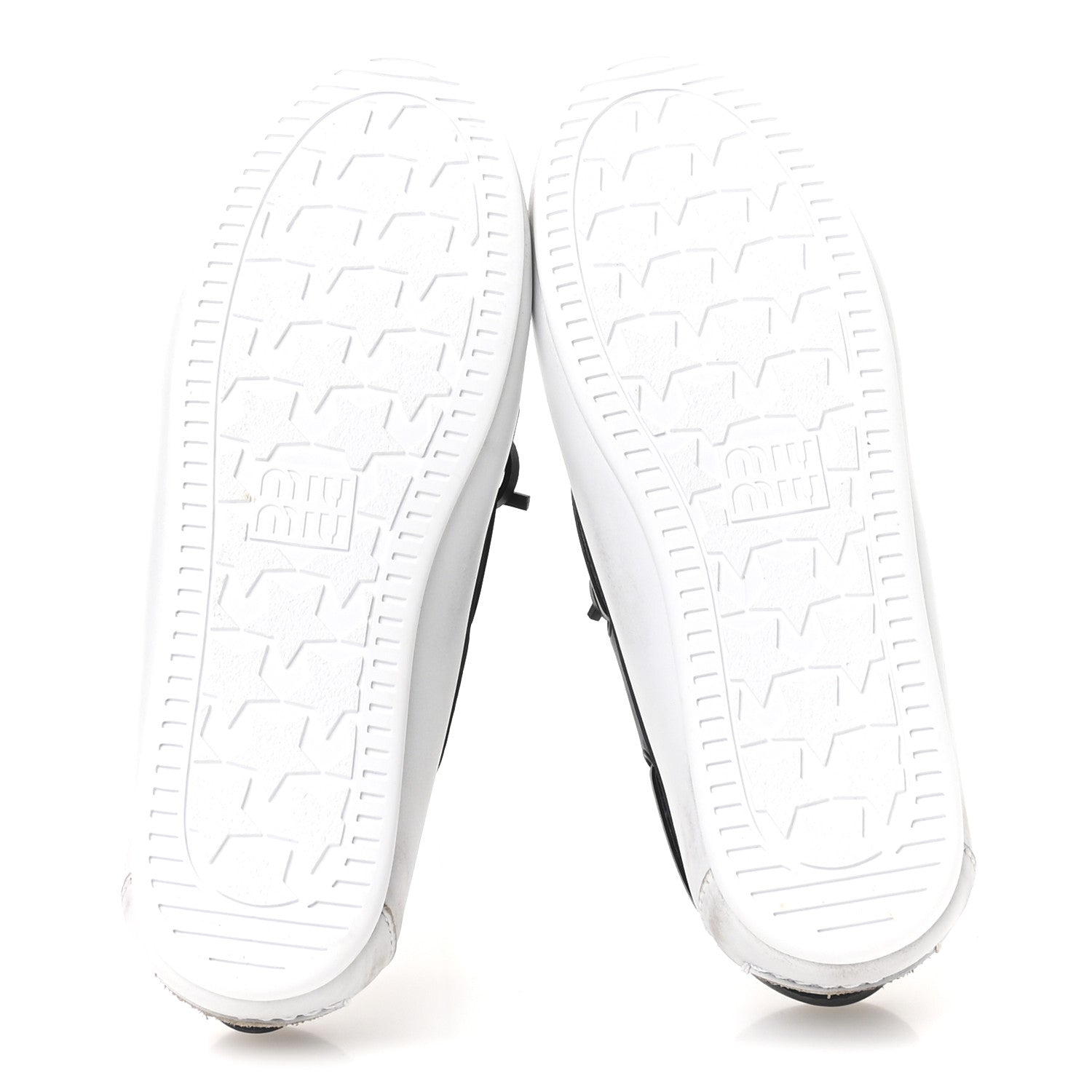 Miu Miu Vitello Deco Boat Loafers 37 White Black 6 of 8