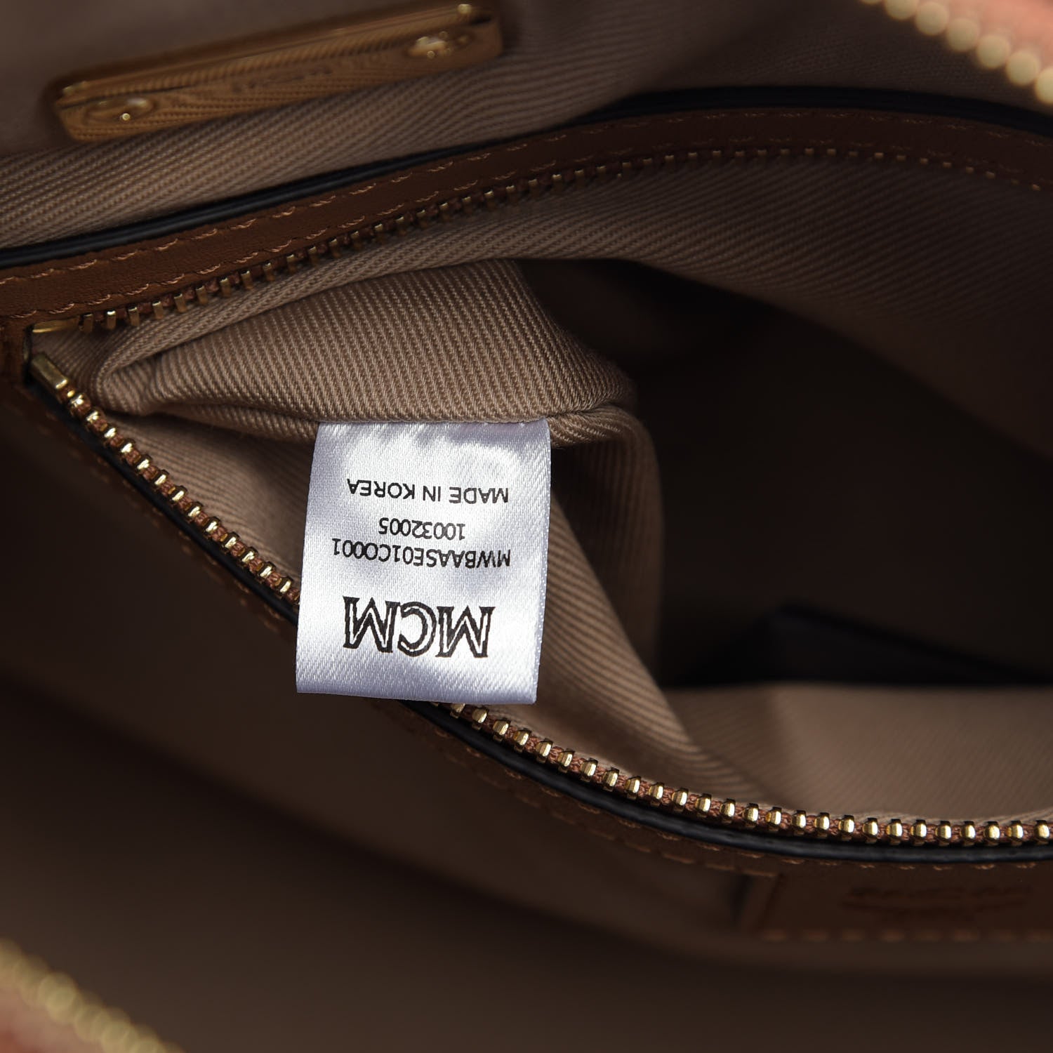 MCM Visetos Medium Boston Bag Cognac 10 of 10
