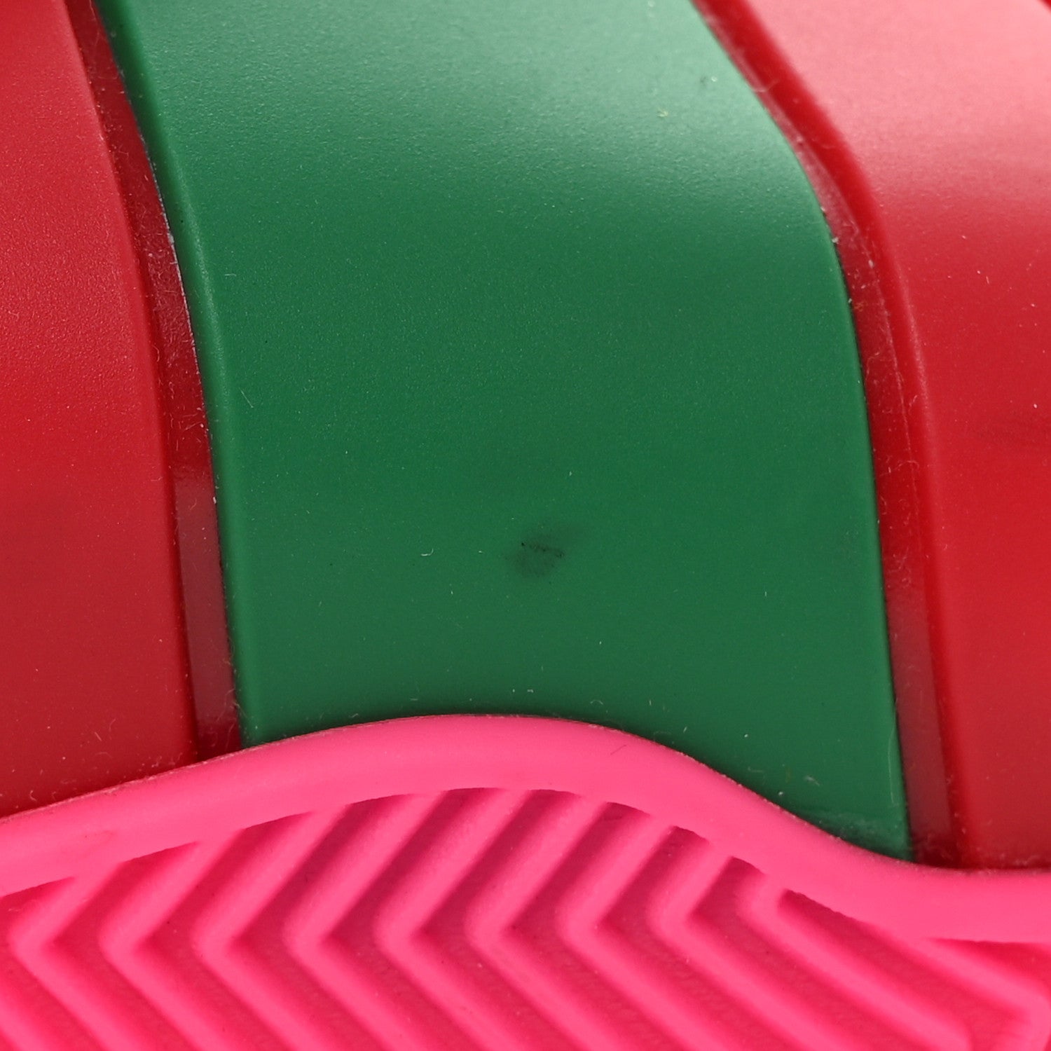 Gucci Rubber Web Womens Criss Cross Slide Sandals 36 Coral New Shamarock 12 of 12