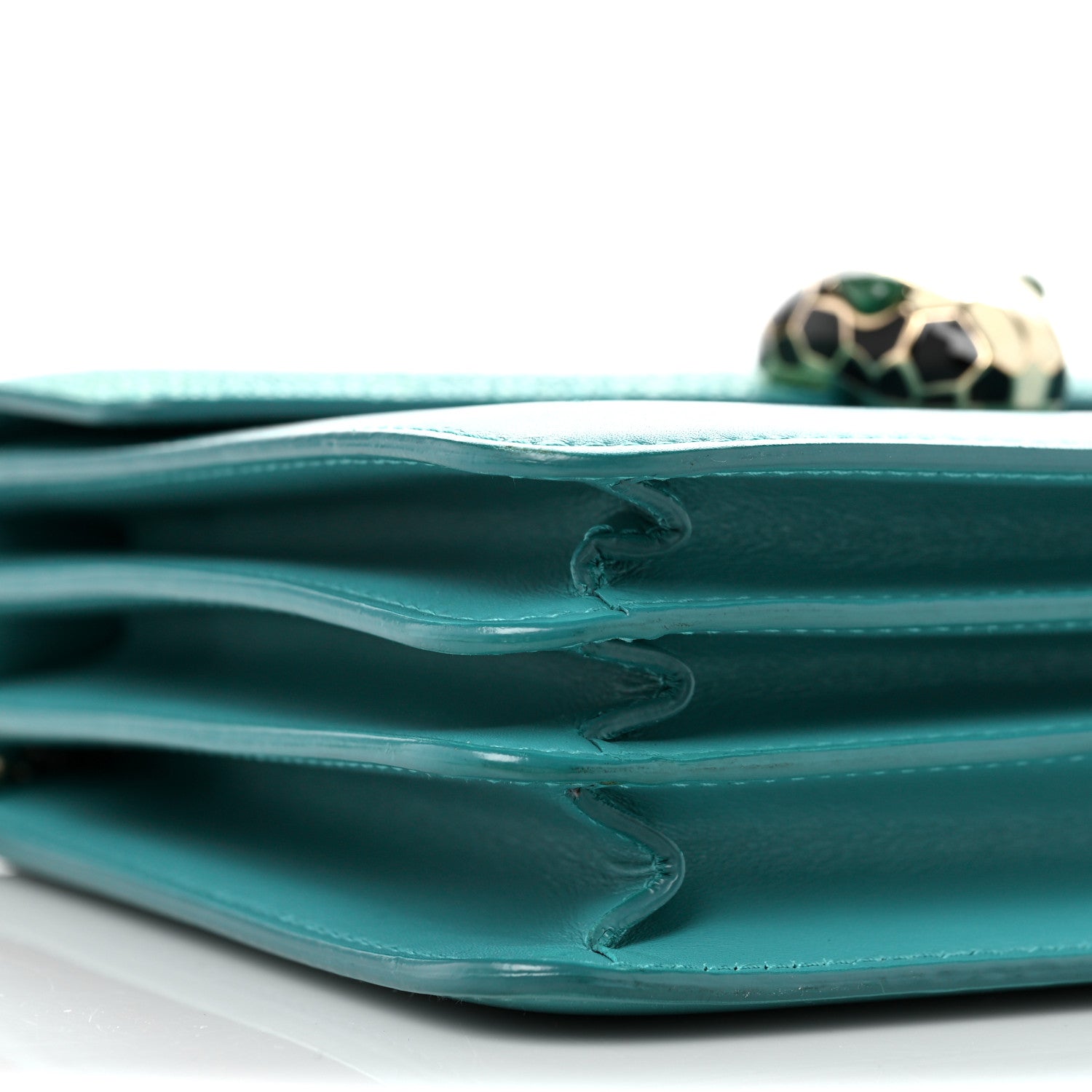 Bulgari Calfskin Galuchat Serpenti Forever Crossbody Green 5 of 10