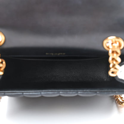 Saint Laurent Lambskin Matelasse Monogram Medium Vicky Chain Bag Black 5 of 10