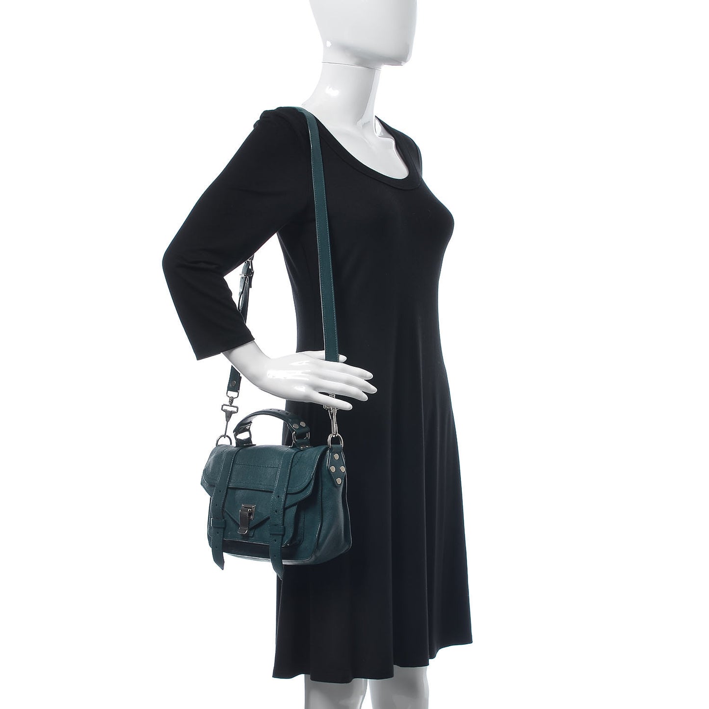 Lambskin Tiny PS1 Satchel Dark Teal