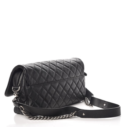 Chanel Grained Calfskin Quilted Medium Casual Rock Flap Black 3 of 10
