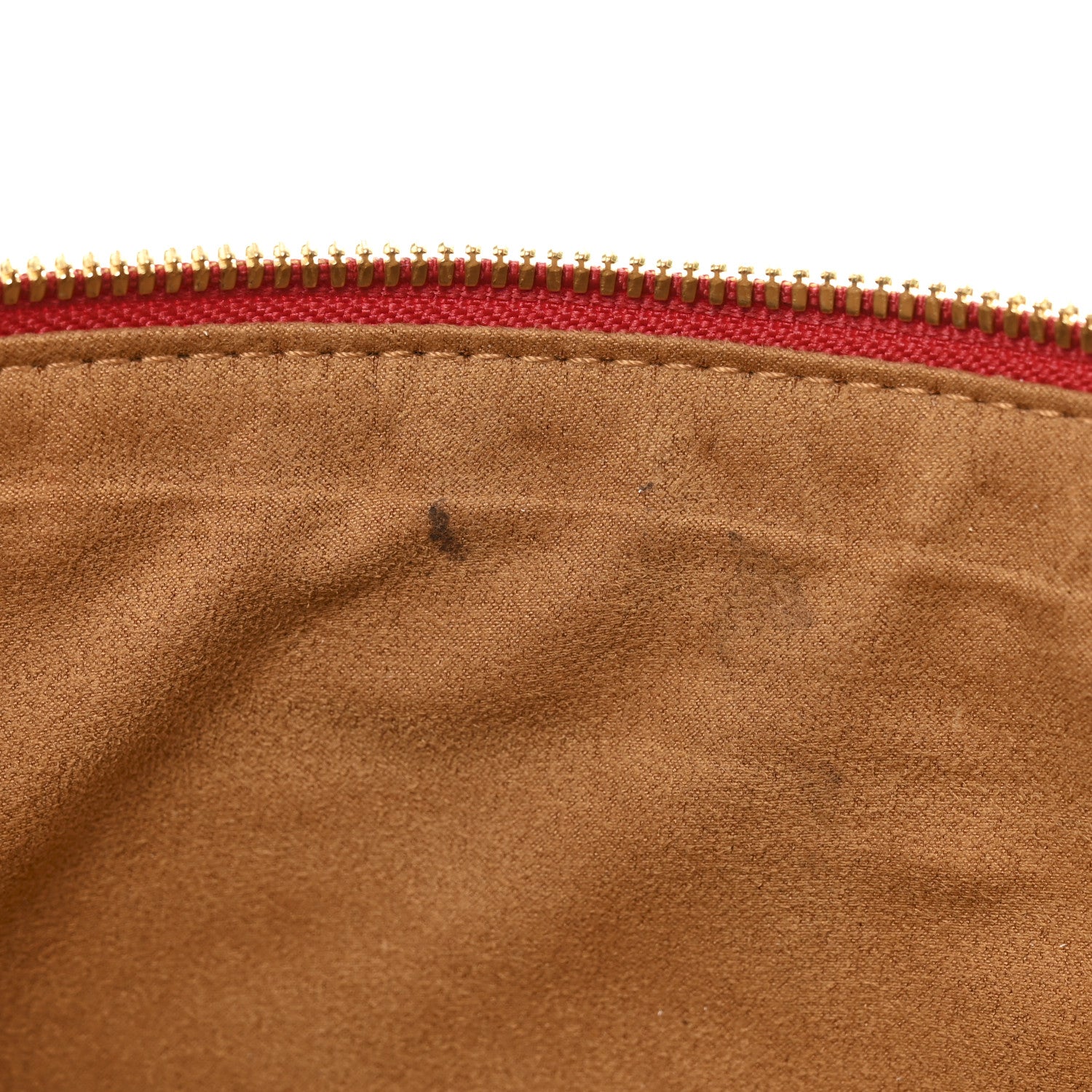 MCM Visetos Liz Shopper Tote Pouch Ruby Red 10 of 10