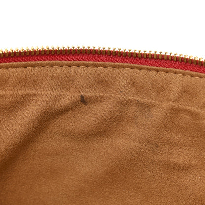 MCM Visetos Liz Shopper Tote Pouch Ruby Red 10 of 10