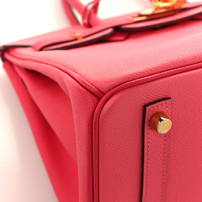 Hermes Epsom Horseshoe Bi-Color Birkin 30 Rose Azalee Rose Extreme 9 of 14