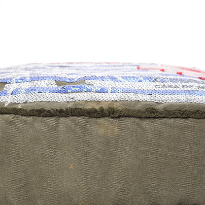 Chanel Canvas Sequins Cubano Trip Hobo Khaki 10 of 13