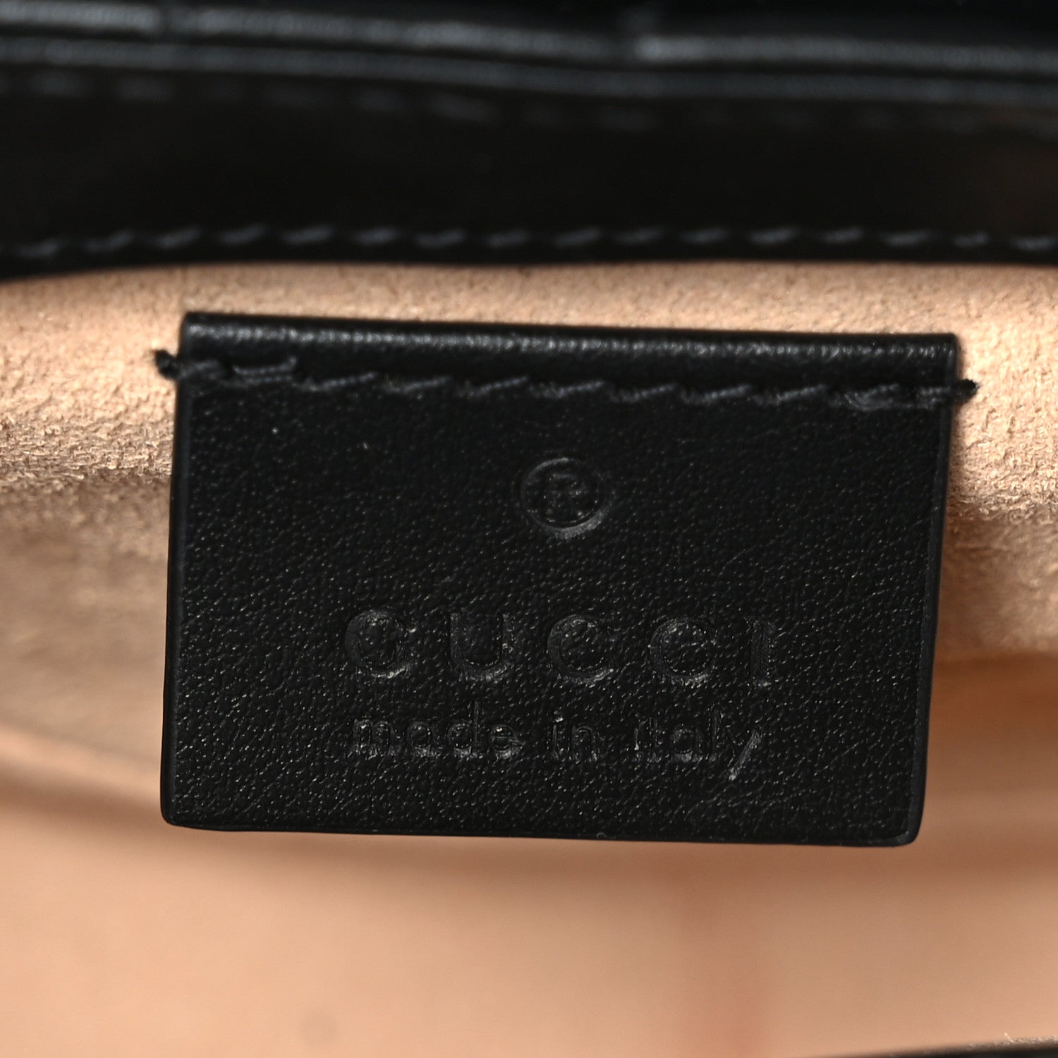 Gucci Calfskin Matelasse Aria Super Mini GG Marmont Shoulder Bag Black 6 of 9