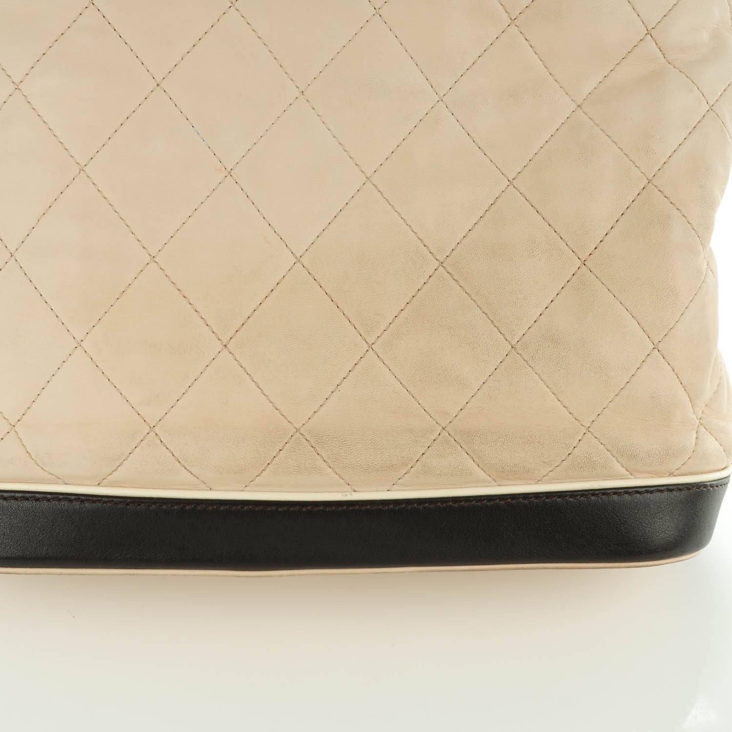 Chanel Lambskin Quilted Country Club Tote Beige Clair Brown 9 of 9