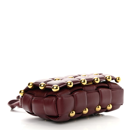 Bottega Veneta Nappa Maxi Intreccio Studded Padded Cassette Crossbody Bag Barolo 4 of 12