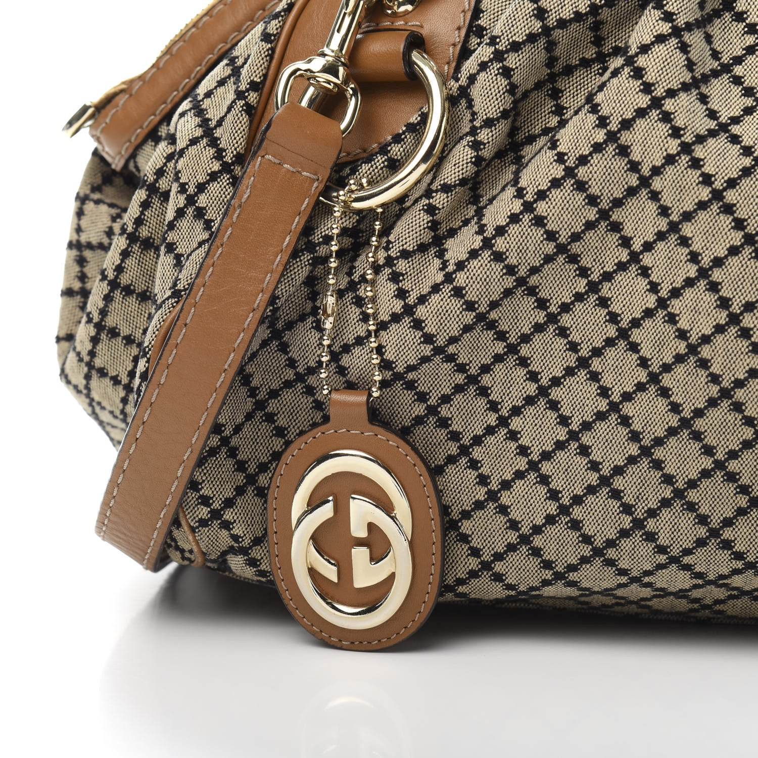 Gucci Diamante Medium Sukey Boston Brown 13 of 14