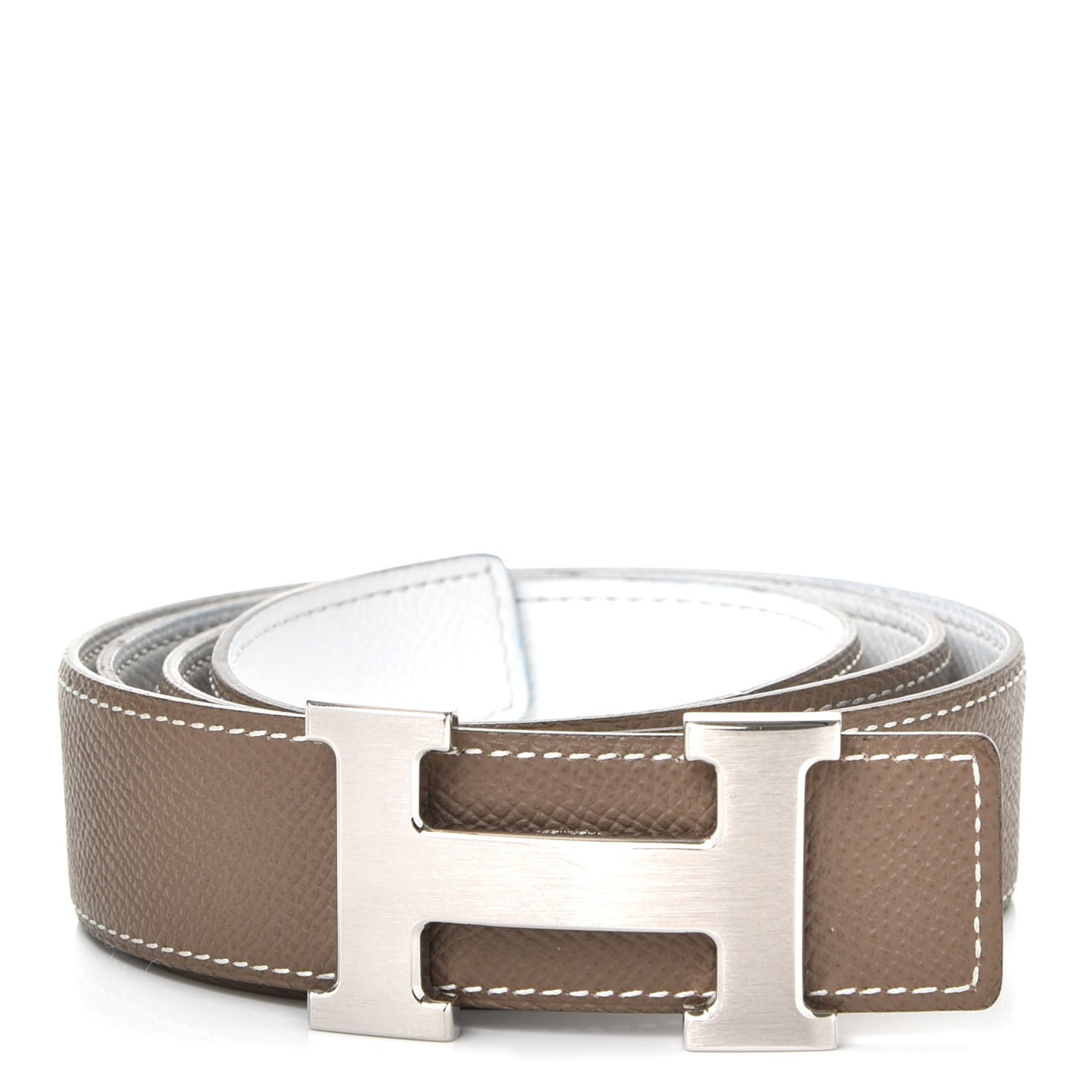 Epsom 32mm H Belt 95 White Etoupe