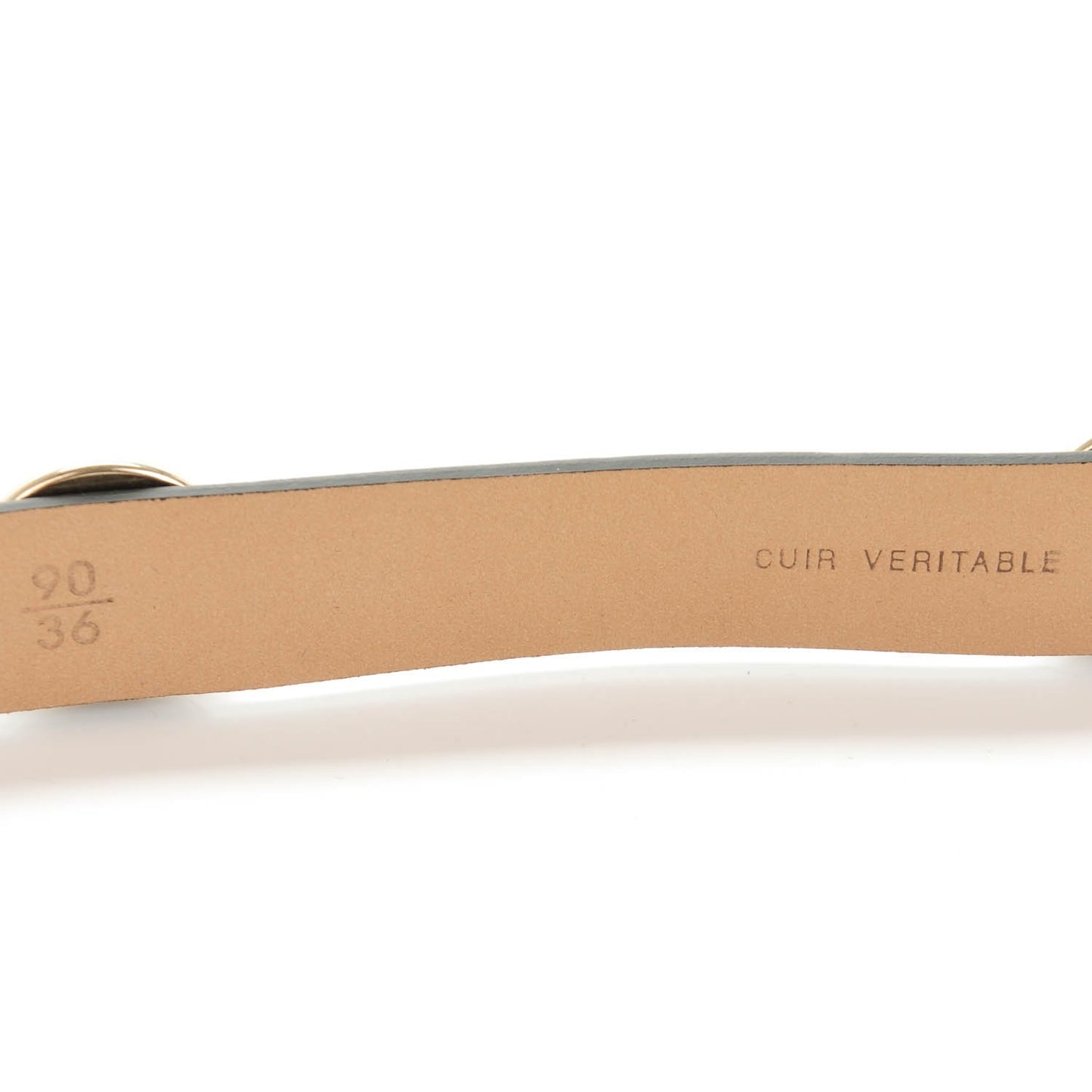 Calfskin Pearl CC Belt 90 36 Black