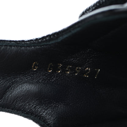 Chanel Grained Calfskin Velcro Dad Sandals 37 Black 9 of 10