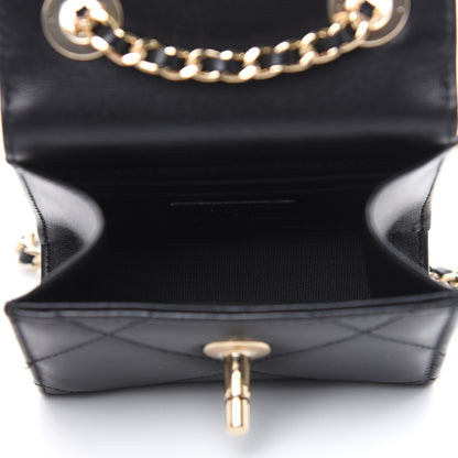 Chanel Lambskin Quilted Mini Trendy CC Chain Wallet Black 5 of 12