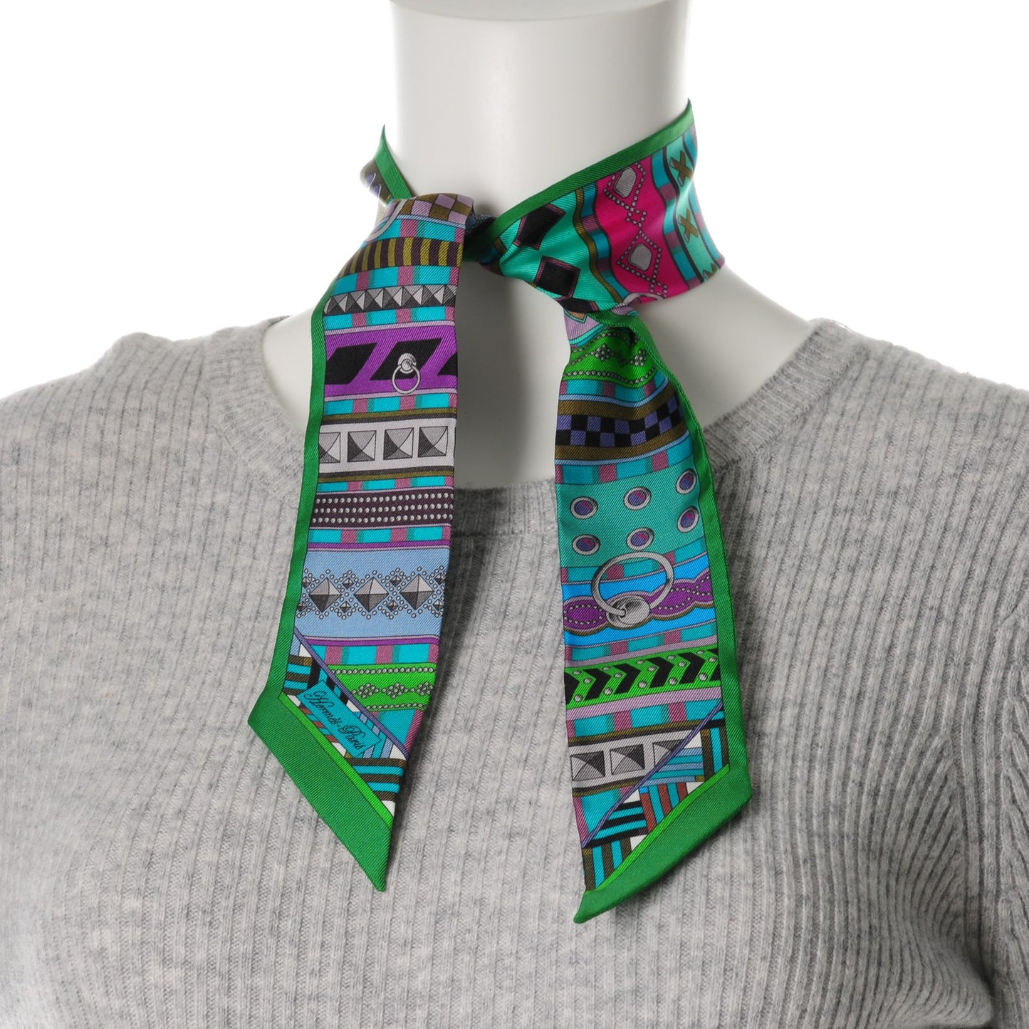 Silk Colliers De Chiens Twilly Emeraude Fuchsia Mauve