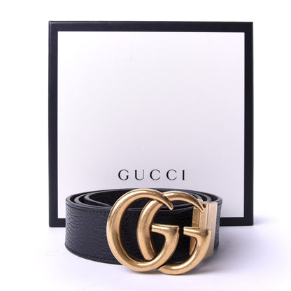 Gucci Calfskin Double G Reversible 37mm Belt 85 34 Black Cocoa 7 of 7