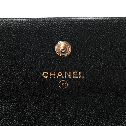 Chanel Caviar Quilted Large Boy Gusset Flap Wallet Black 7 of 10