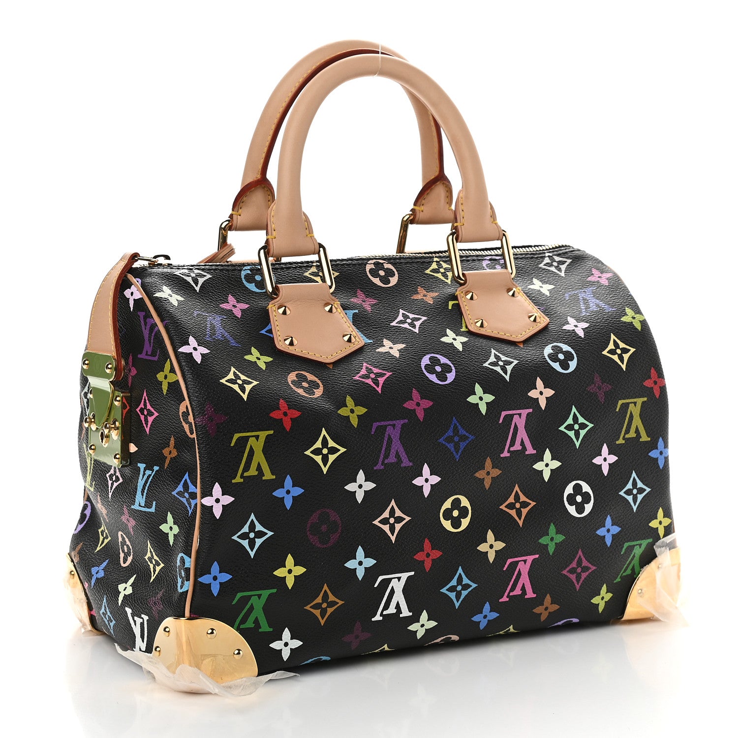 Louis Vuitton Monogram Multicolor Speedy 30 Black 3 of 8