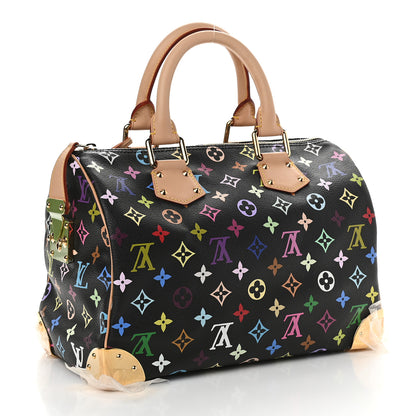 Louis Vuitton Monogram Multicolor Speedy 30 Black 3 of 8