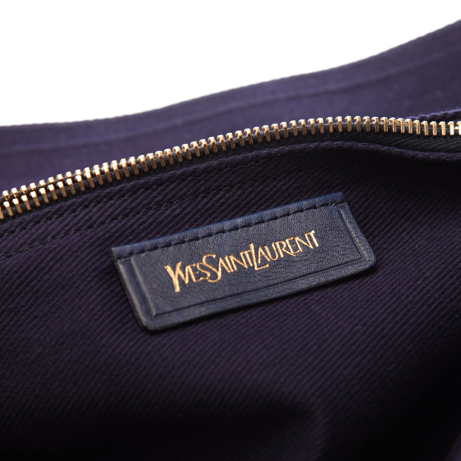 Saint Laurent Calfskin Canvas Medium Muse Two Navy 6 of 9