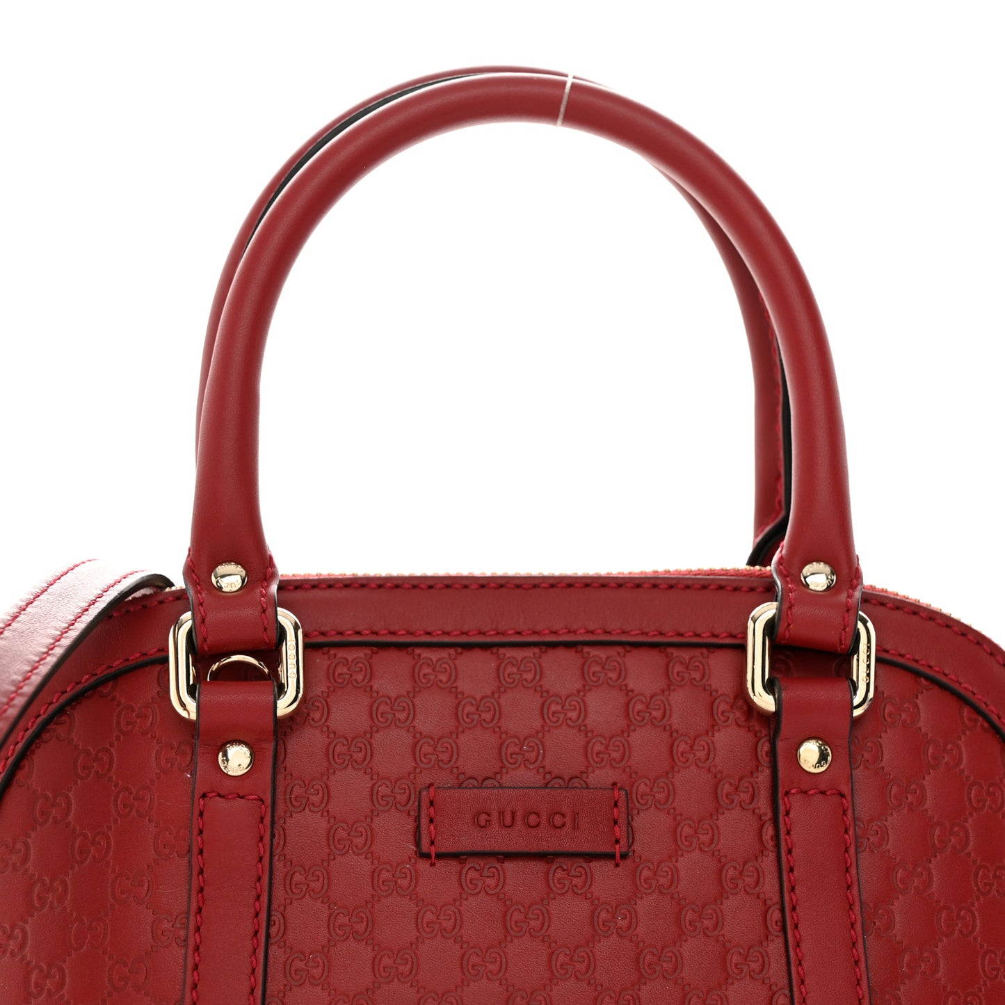 Soft Microguccissima Mini Dome Bag Rosso