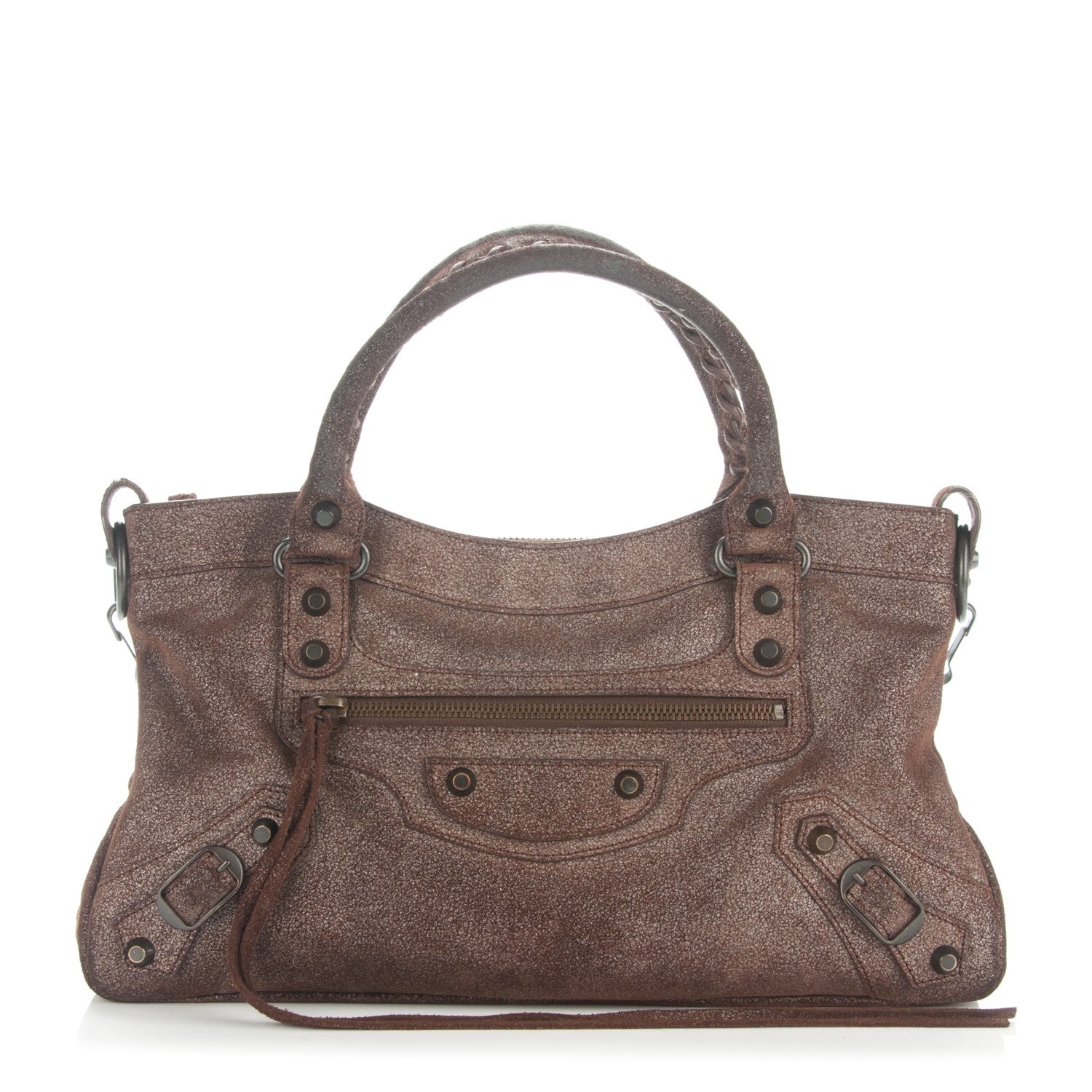 Balenciaga Metallic Craquele Calfskin Classic Hardware First Bronze 1 of 7