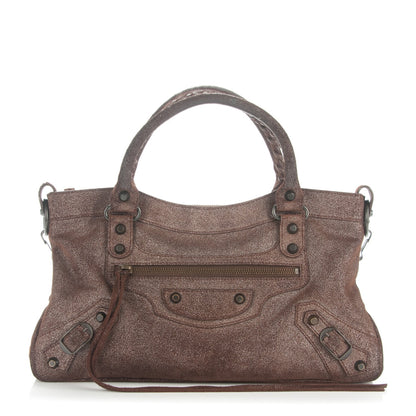 Balenciaga Metallic Craquele Calfskin Classic Hardware First Bronze 1 of 7