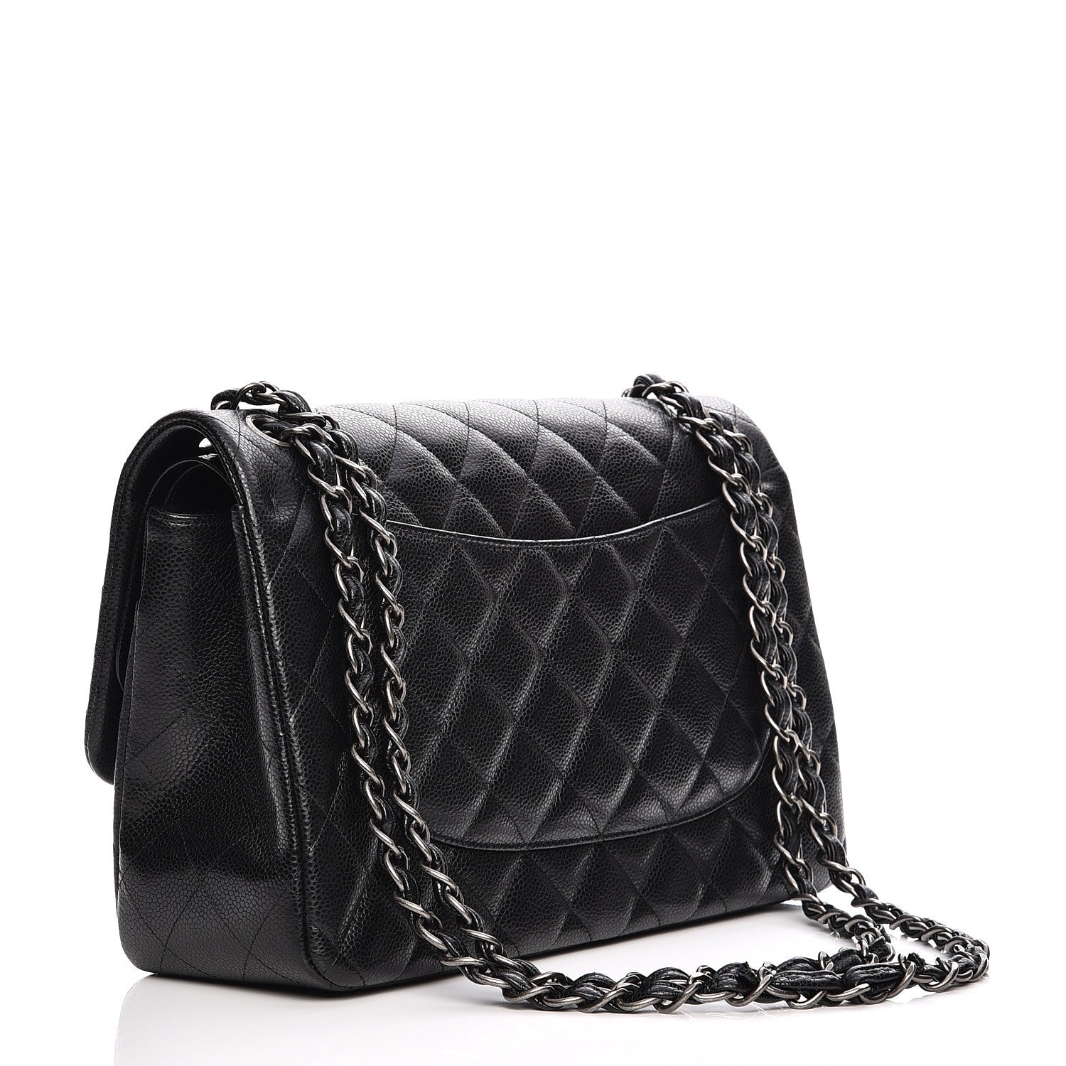 Chanel Caviar Quilted Jumbo Double Flap Black 3 of 8