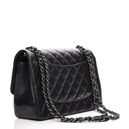 Chanel Caviar Quilted Jumbo Double Flap Black 3 of 8