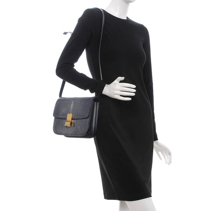 Celine Stingray Medium Classic Box Flap Bag Navy 2 of 7