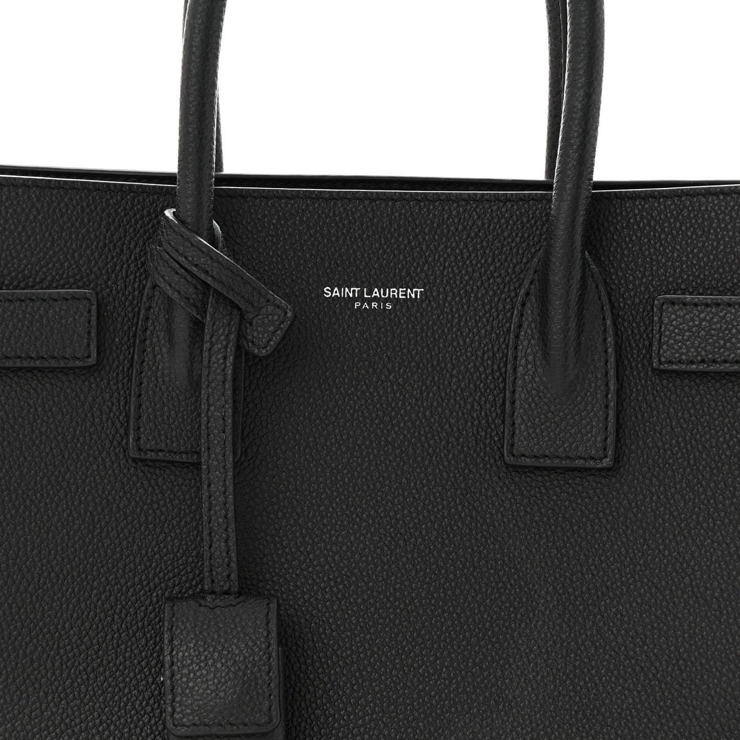 Grained Calfskin Baby Sac De Jour Black