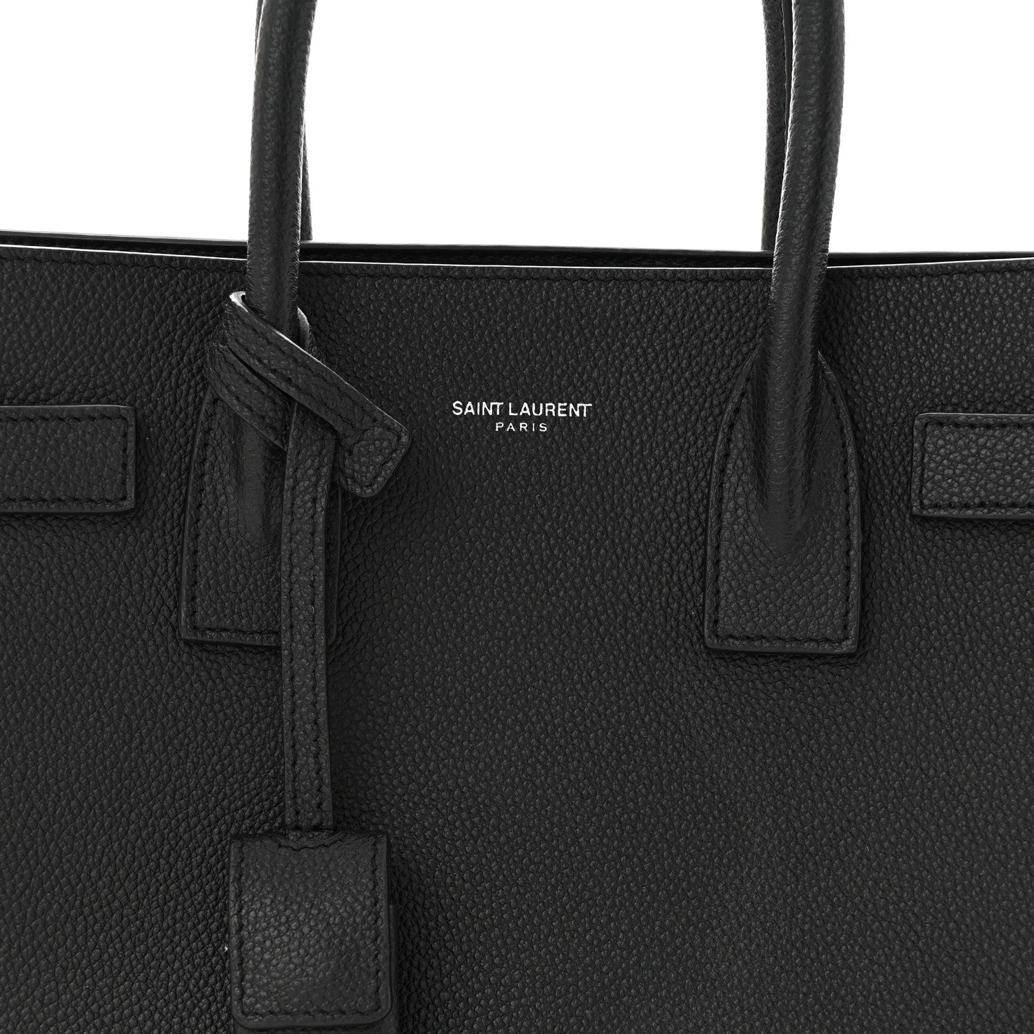 Saint Laurent Grained Calfskin Baby Sac De Jour Black 7 of 10