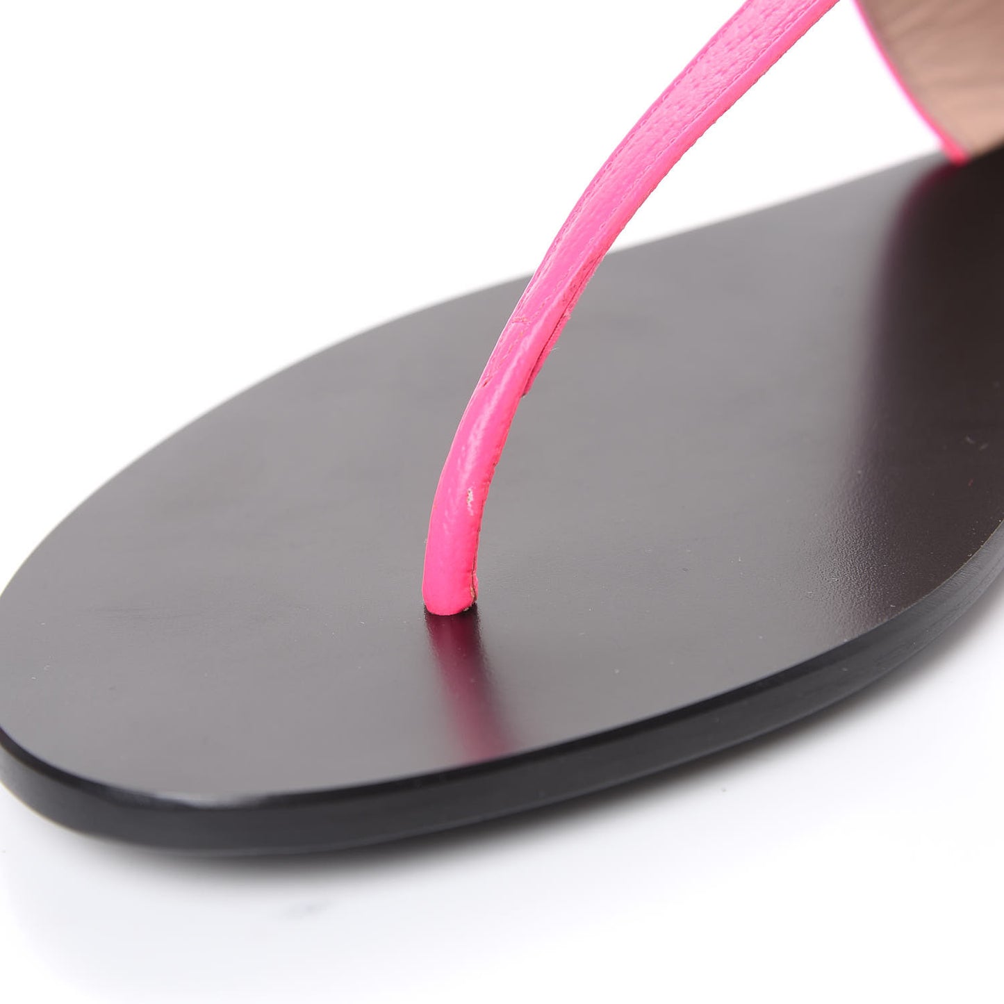 Calfskin GG Marmont Thong Sandals 40.5 Fuxia Fluo