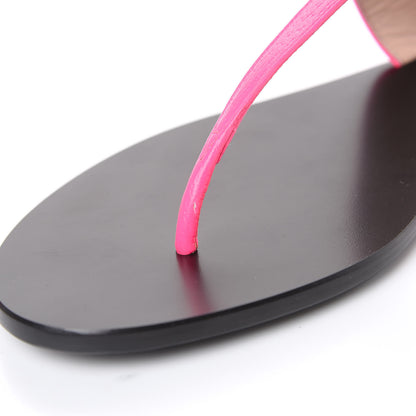 Gucci Calfskin GG Marmont Thong Sandals 40.5 Fuxia Fluo 8 of 9