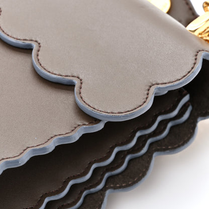 Fendi Vitello Liberty Scalloped Studded Kan I Shoulder Bag Carbone 13 of 13