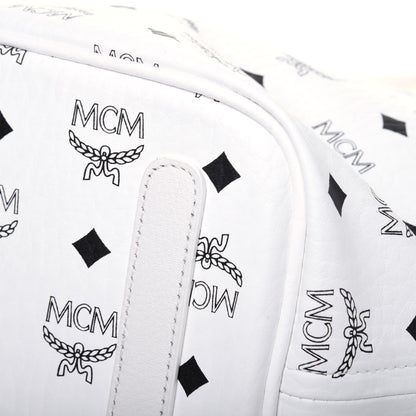MCM Visetos Medium Liz Reversible Shopper Tote White 13 of 15