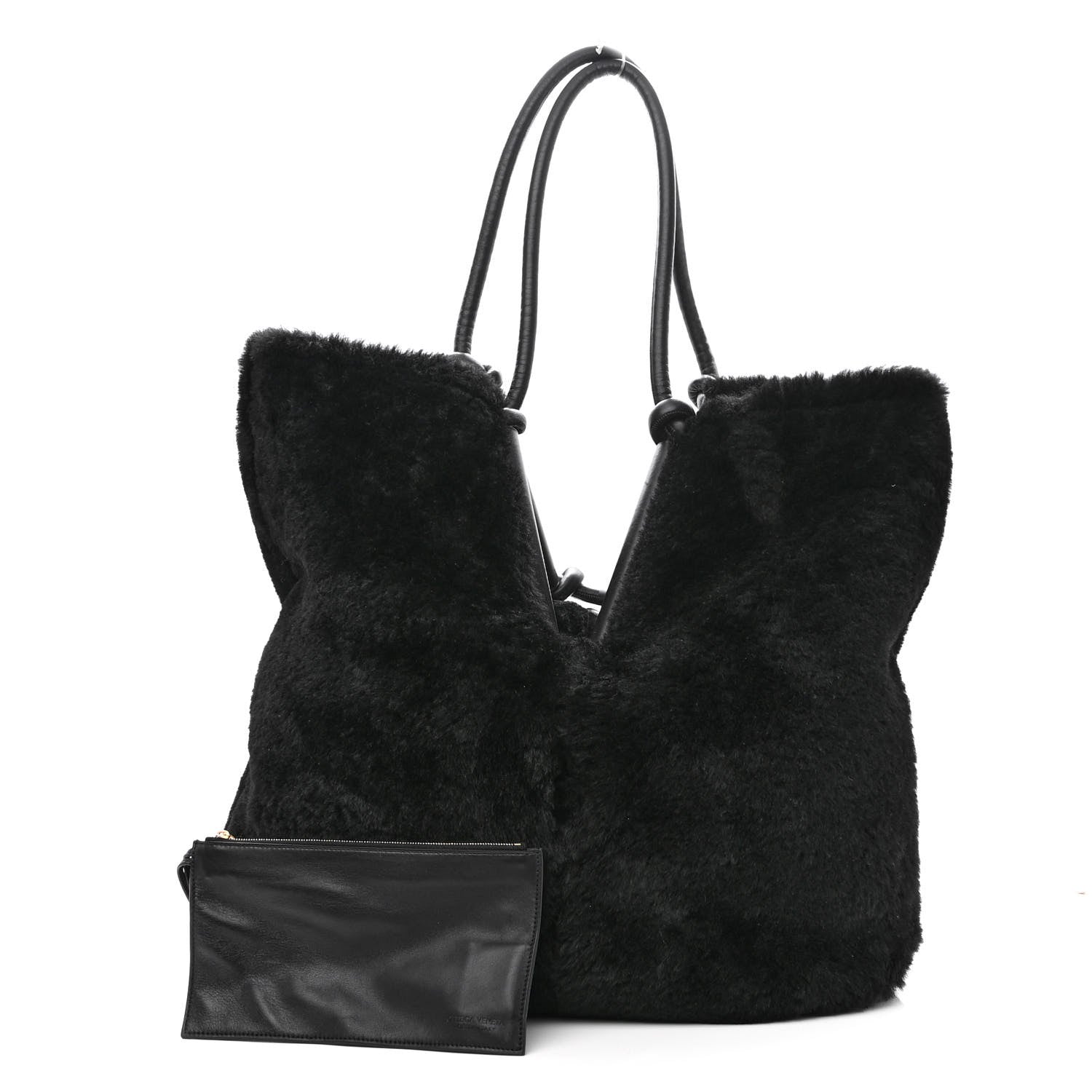 Bottega Veneta Shearling Reversible Tote Black 2 of 15