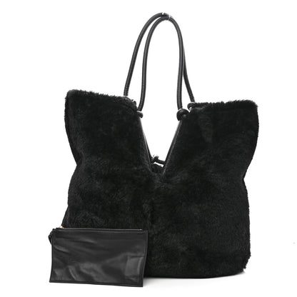 Bottega Veneta Shearling Reversible Tote Black 2 of 15