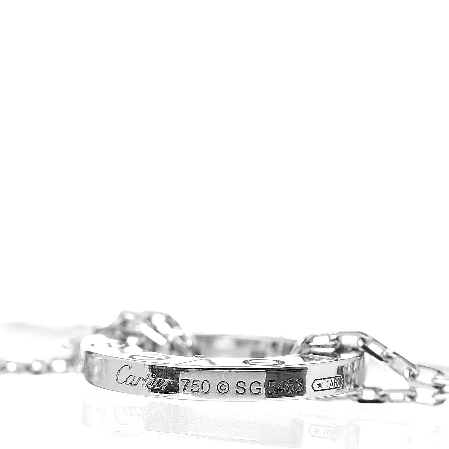 Cartier 18K White Gold Diamond LOVE Bracelet 5 of 6