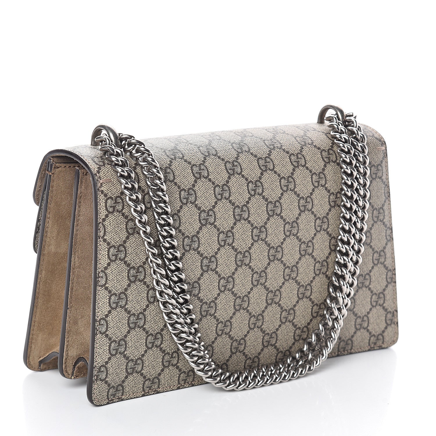 Gucci GG Supreme Monogram Small Dionysus Shoulder Bag Taupe 2 of 8