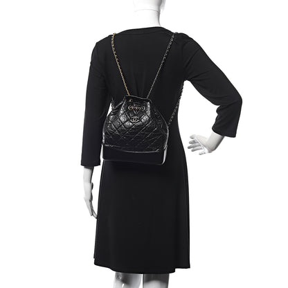 Chanel Aged Calfskin Quilted Small Gabrielle Backpack Black 2 of 10