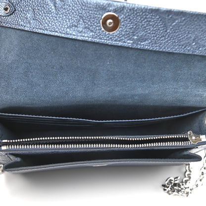 Louis Vuitton Metalli Empreinte Monogram Vavin Chain Wallet Navy Nacre 5 of 8