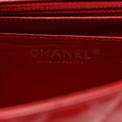 Chanel Patent Quilted Mini Square Flap Red 6 of 12