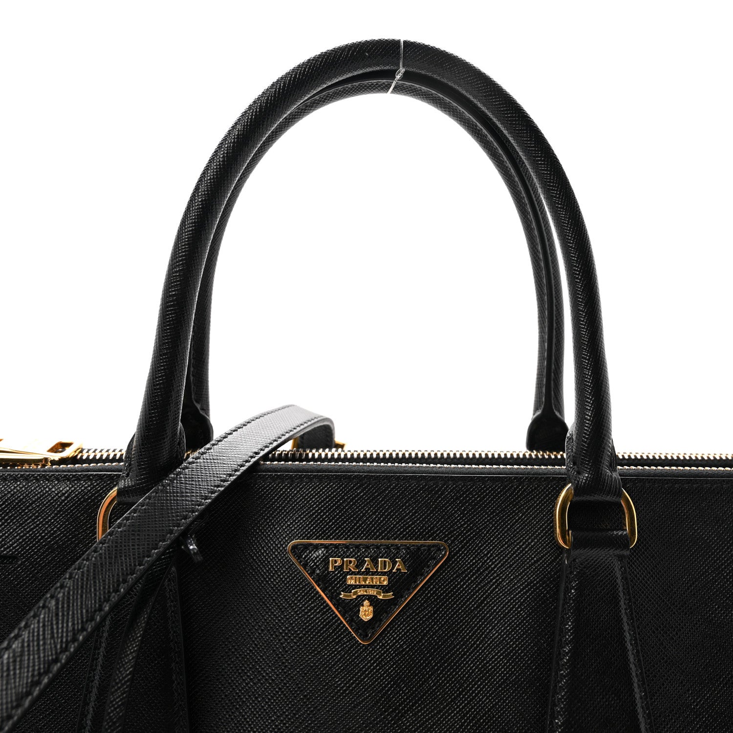 Prada Saffiano Medium Galleria Double Zip Tote Black 7 of 9