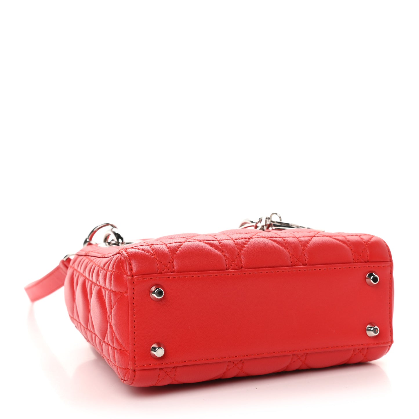 Lambskin Cannage Mini Lady Dior Red