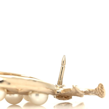 Chanel Pearl Pineapple Brooch Gold 4 of 4