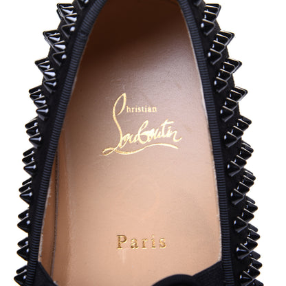 Christian Louboutin Velvet Spikes Mens Roller Boat Flats 44 Black 7 of 11